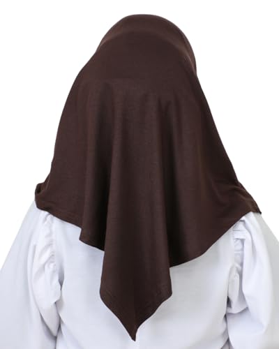 Prien Plain Ready To Wear Hijab for Women, Muslim Instant Turbans, Soft Jersey Scarf, Islamic Clothes, Long Hijabs, Abaya - color: Brown