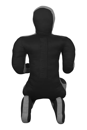 PGS Grappling Dummy for Wrestling Brazilian Jiu Jitus MMA Punching Bag Judo Karate Practice Martial Arts Training Boxing Self Defense Dummy – UNFILLED - color: Black Grey, size: 5FT (59 Inches)