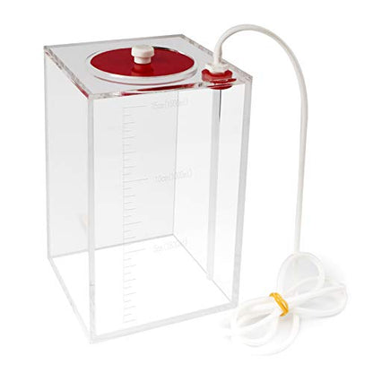 Aquarium Choice Acryli Made Liquid Storage Bucket Dosing Pump Reservoir Container (4.25 * 4.25 * 6.5 Inch;1500ml/1.5L) - size: 4.25*4.25*6.5 Inch;1500ml/1.5L（Red）