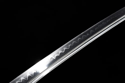 41'' Clay Tempered 1095 Carbon Steel Silvery Dragon Sharp Japanese Samurai Katana Sword