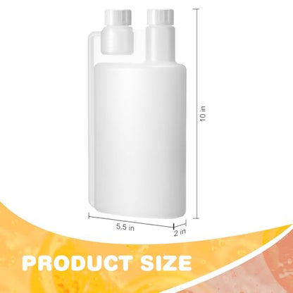 CHENGU Plastic Flask with Built in Shot Glass Measuring Bottles Graduated Chamber with Caps Liquid Dispenser for Liquids to Store and Pour for Concerts Travel Camping Party(1 Pc,33.8 Oz, 0.67 oz) - size: 33.8 oz, 0.67 oz