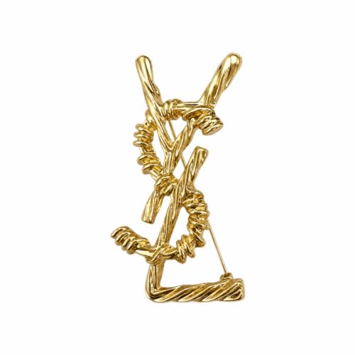 Gold-Tone Brooch Pin, Statement Fashion Jewelry for Dress Coat Scarf Wedding Party Gift