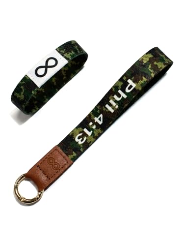 NFC Daily Bible Verse Bracelet & Keychain Wristlet Set - color: Camouflage