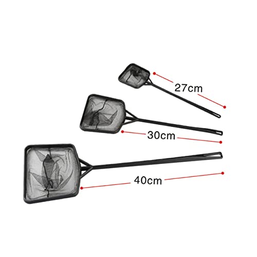 HANABASS 3pcs Tear-Resistant Fishing Net Long Handle Soft Mesh for Fish Shrimp Aquarium Use Portable Nylon Fishing Accessories Small Medium Large