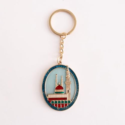 Pack of 2 Zincs Alloy Islamics Art Inspired Keychains Middle Eastern Moons Festival Cultural for Ramadans Eid