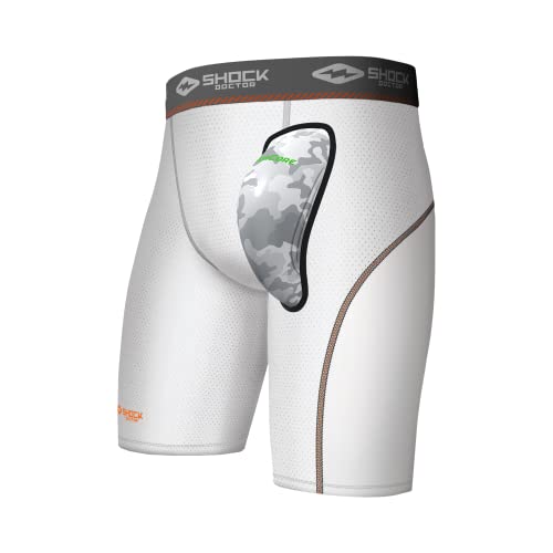 Compression Shorts with AirCore Hard Cup – Adult & Youth - color: White, size: Small