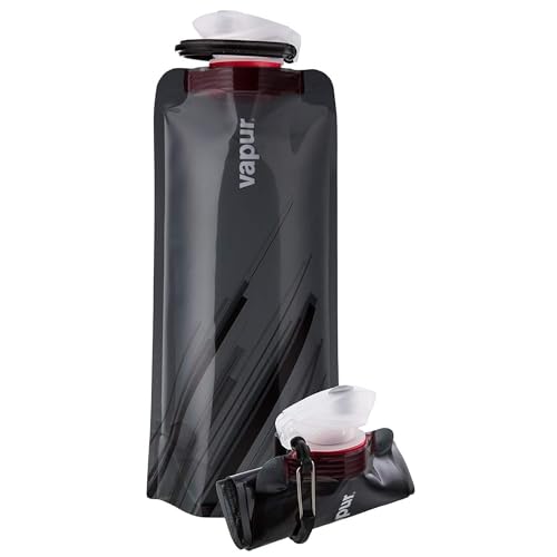 Vapur Collapsible Water Bottle with Carabiner, 23oz (0.7L), Fire - color: Fire