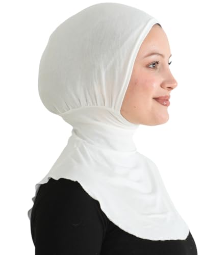Prien Sport Hijab For Women, Muslim Head Scarf, Flexible Turban Girls, Chic Islamic Wear For Gym, Neck Collar Bonnet Viscose - color: Cream