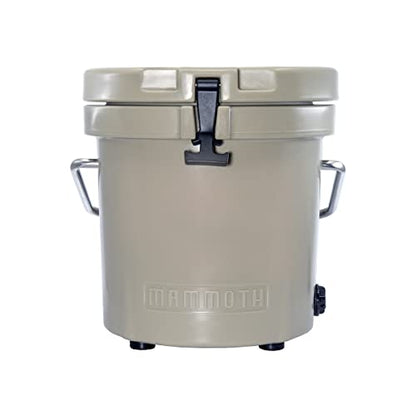 Mammoth Live Bait Bucket, Insulated Bait Bucket with 10 Quart Capacity, Great for Daily Trips and Fishing Tournaments - style: Tan