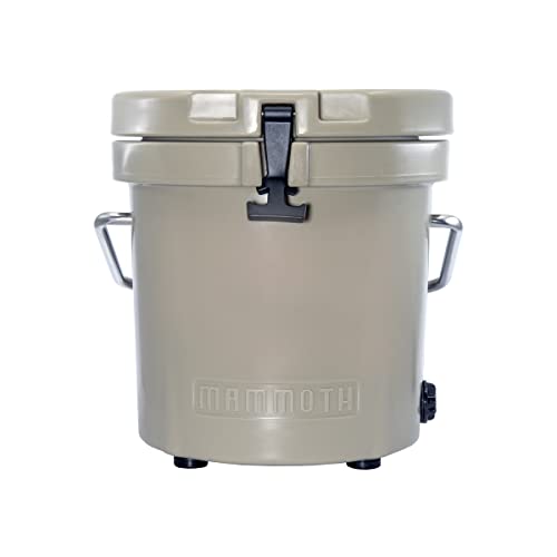 Mammoth Live Bait Bucket, Insulated Bait Bucket with 10 Quart Capacity, Great for Daily Trips and Fishing Tournaments - style: Tan