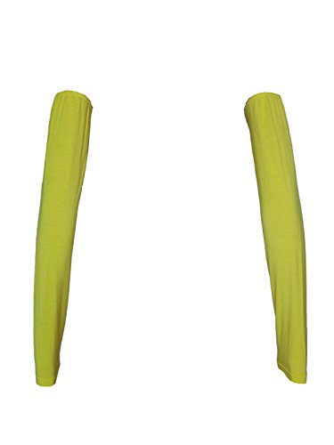 Women's Muslim Modal Arm Stretch Sleeves Cover - color: Yellow