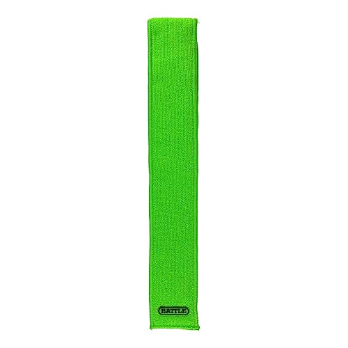 Battle Premium Football Streamer Towel, Neon Green | Light thin and quick-drying, attaches to your belt with hook-and-loop fastener, ultra-absorbent waffle fabric, stays put - color: Neon Green