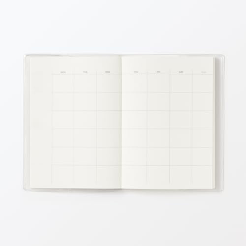 MUJI 84925337 Undated Schedule Notebook, Monthly, Daily, A6, Monthly, 12 Months, 366 Days Daily - size: A6