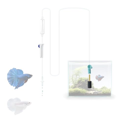 Aquarium Drip Acclimation kit with Filter Sponge, Slow Water Change System for Saltwater and Freshwater Fish Tanks, Safe Transition Adjust for Shrimp, Coral, and New Fish