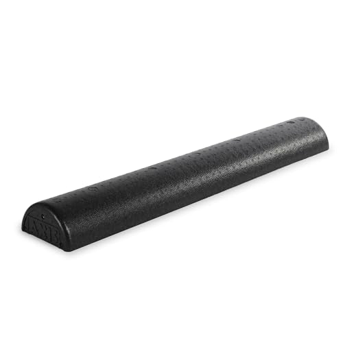 OPTP AXIS Firm Foam Roller, High Density Foam Roller for Physical Therapy, Yoga, Pilates, Fitness Exercise and Sports Training (Black, 36" X 3" Half-Round) - color: Black - 36" X 3" Half-round