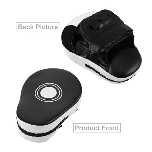 COHEALI Curved Focus Punching Mitts Thickened Handheld Strike Pads for Boxing Kickboxing Muay Thai Martial Arts Training Black