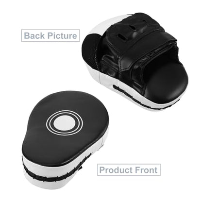 COHEALI Curved Focus Punching Mitts Thickened Handheld Strike Pads for Boxing Kickboxing Muay Thai Martial Arts Training Black