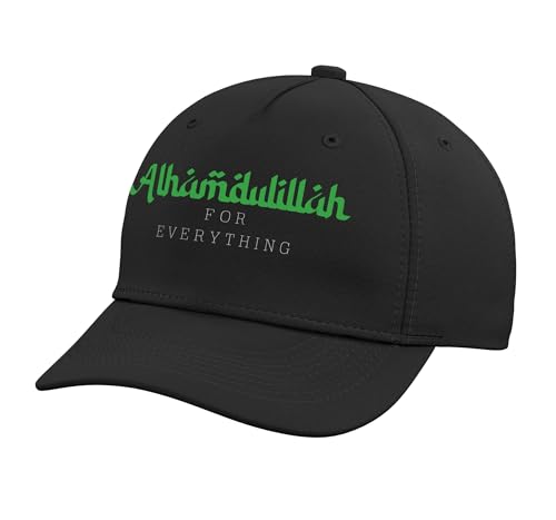 Alhamdulillah for Everything Islamic Muslim Adjustable Baseball Hat - color: Black