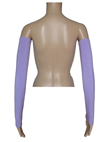 Women's Muslim Modal Arm Stretch Sleeves Cover - color: Lavender
