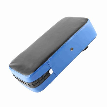 Taekwondo Boxing Kicking Strike Pad Foot and Hand Target Curved Training with Hand Grip Pressure Relief Valve 40 x 20 x 10 cm PU Leather Red Blue (Blue)