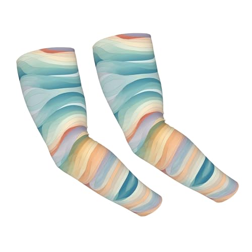 Arm Sleeves Outdoor Garden Sports Cooling Sun Sleeve for Women Men Farm - color: Abstract