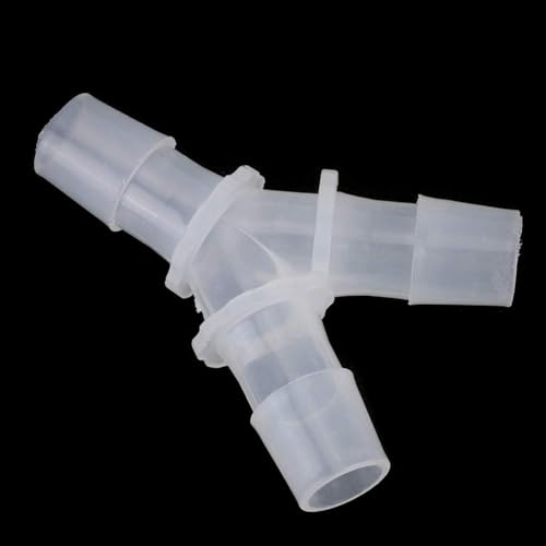 Cyrank 10pcs Aquarium Hose Connector, 8mm Aquarium Air Tubing Connector 3 Way Y Shape Hose Adapter for Fish Tank Air Pump, Silicone Tube Fittings Plastic Tee Connector for Distributary & Outlet