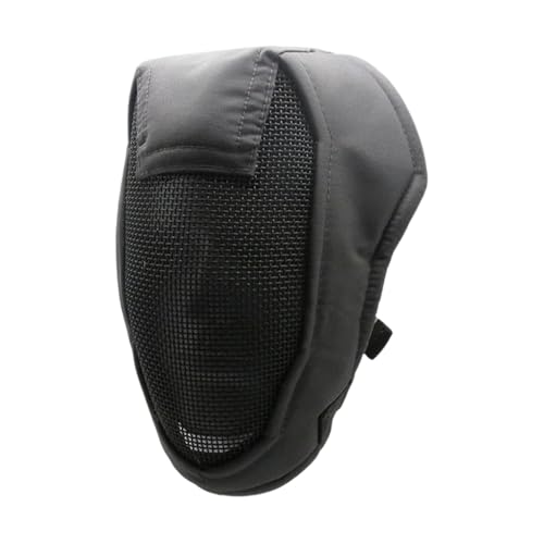 Breathable Total Faces Cover with Reinforced Steel Net Fencing Guard for Improved During Athletic Competition Strong Strength Fencing Guard - color: Gray