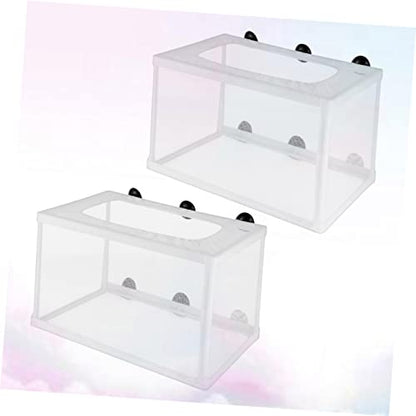 Happyyami 2pcs Large Fish Net Hatchery Incubator Suction Cups for Efficient Fish Breeding Aquariums Increases Survival Rate