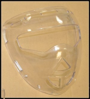 Ring to Cage Safety-Shield Training Headgear, with Removable Plexiglass Mask - size: Adult