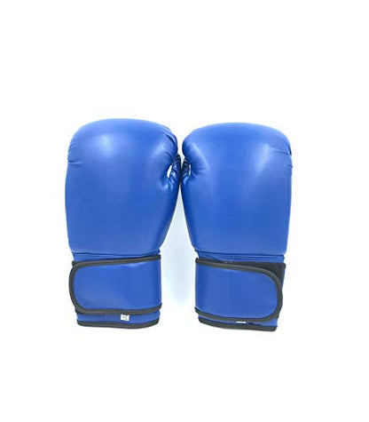 Boxing Gloves Blue Kickboxing, Grappling, Fighting, Muay Thai Training Boxing Bag Gloves, Punch Bags and Focus Pads Punching Plain-Blank Vinyl Gloves No Logo - size: 4oz