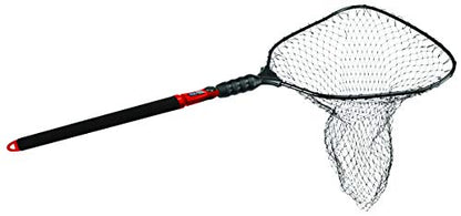 EGO S2 Slider Fishing Net Handle | Adjustable Extension Handle, Minimal Water Drag Design, Ergonomic Foam Grip for Landing Nets - size: 29" to 60" Handle, 22” x 23” Hoop, style: Rubber Coated Nylon Mesh