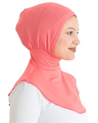 Prien Sport Hijab For Women, Muslim Head Scarf, Flexible Turban Girls, Chic Islamic Wear For Gym, Neck Collar Bonnet Viscose - color: Brink Pink