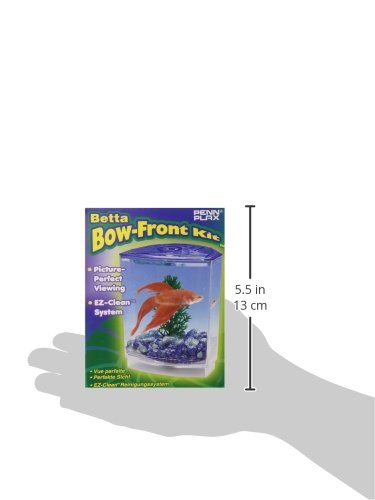 Penn-Plax Betta Bowfront Aquarium Tank Kit - color: Blue, size: 1 Chamber