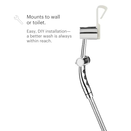 Brondell Hand Held Bidet Sprayer for Toilet: Brondell CleanSpa Advanced Bidet Attachment, Precision Pressure Control Jet Spray, Ergonomic Handheld Bidet for Toilet, Toilet Water Sprayer & Hose Set