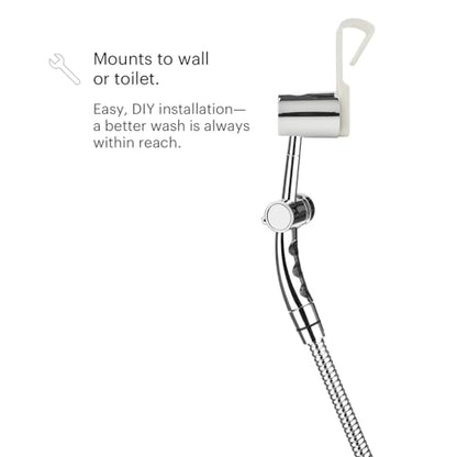 Brondell Hand Held Bidet Sprayer for Toilet: Brondell CleanSpa Advanced Bidet Attachment, Precision Pressure Control Jet Spray, Ergonomic Handheld Bidet for Toilet, Toilet Water Sprayer & Hose Set