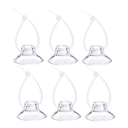 8 Pieces Aquarium Suction Cup Clips with Zip Cable Ties - Suction Cup Hooks Fit for Binding Shrimp Nest Dodging Nest Fish Tank Accessories