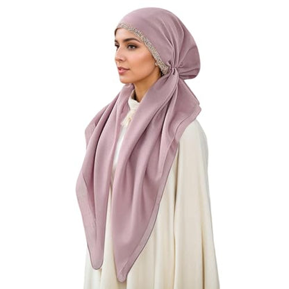 Instant Hijab for Women: Hijab Scarf, Hijabs for Women Muslim, Muslim Head Scarf, Easy Slip on - color: Purple