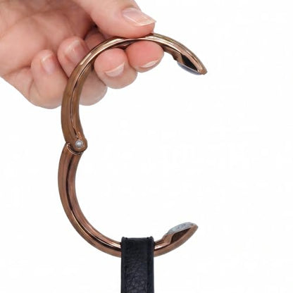 Clipa Bag Hangers The Ring that Opens into a Hook, Closes Automatically | Holds 33 lbs, Needs only 1/2" to Hang a Bag, Easy to Use with One Hand, in 9 available styles, 3 yr Warranty - color: Polished Copper