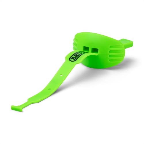 Battle Speed Football Mouthguard with Strap, Neon Green | Maximum protection for safe secure fit, Built-in airflow channels, No boiling required, Advanced composite material - color: Neon Green