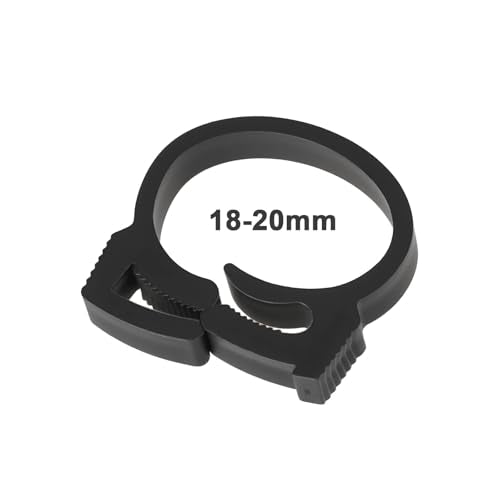 40Pcs Hose Pipe Fasteners Clips 18mm-20mm for Aquariums Ponds Black Plastic - size: 18-20mm
