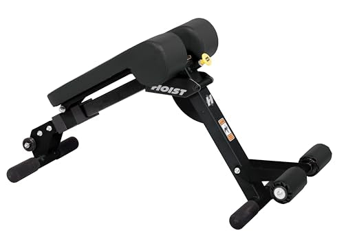 Dual Adjustable Decline Ab & Back Workout Bench w/ 11 Positions and Fast, Space-Saving Folding Design.