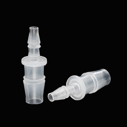 PATIKIL 3/8" x 3/16" Plastic Hose Barb Fitting, 2 Pcs Thru-Bulk Pipe Connectors Barbed Splicer Mender Joint Adapter Union for Aquarium Fuel Gas Liquid Air - size: 3/8" x 3/16"