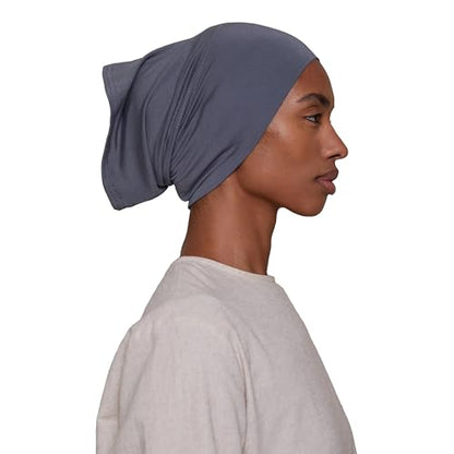 Slip-on Instant Premium Jersey Hijab with Undercap - Buttery Soft, Lightweight Hijab with Innovative Tie-Back Design - color: Charcoal