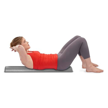 OPTP Silver AXIS Moderately Firm Foam Roller – Half-Round, Silver, 36" x 3" | Moderate density for sports medicine, physical therapy, Pilates, yoga, trigger point myofascial release, Heat-molded EPP foam - size: Silver - 36" x 3" Half-round