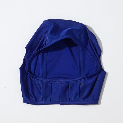 Aislor Wrestling Hair Cover Cap Wrestler Headgear for BJJ, MMA Grappling and Training, Long Hair Net Slicker - color: Royal Blue