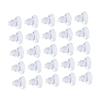Luxshiny 25pcs Aquarium Suction Cup Clips with Rubber Clamps for Fish Tank Air Pump Airline Tube Holder Fish Tank Hose Organizer Accessories for Aquarium Air Pump
