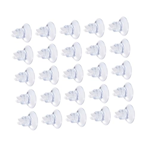 Luxshiny 25pcs Aquarium Suction Cup Clips with Rubber Clamps for Fish Tank Air Pump Airline Tube Holder Fish Tank Hose Organizer Accessories for Aquarium Air Pump