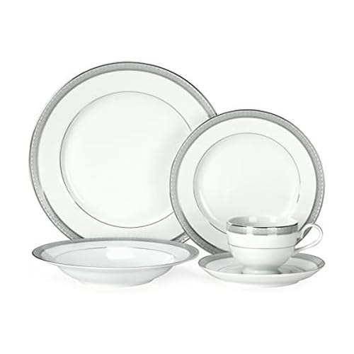 Mikasa Platinum Crown 40-Piece Dinnerware Set, Service for 8 - color: Platinum Crown