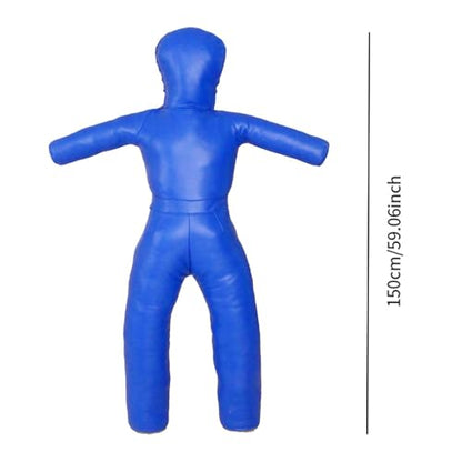 Grappling Dummy Professional Unfilled Jiu Grappling Dummy Multiuse Martial Arts Training Dummy PU Leather Wrestling Boxing Human Shape Suitable - color: Blue