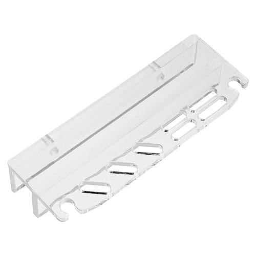 Happyyami Fish Tank Tool Holder Stand Acrylic Storage Rack for Aquarium Scissors and Tweezers Easy to Install Organizer for Efficient Tool Management